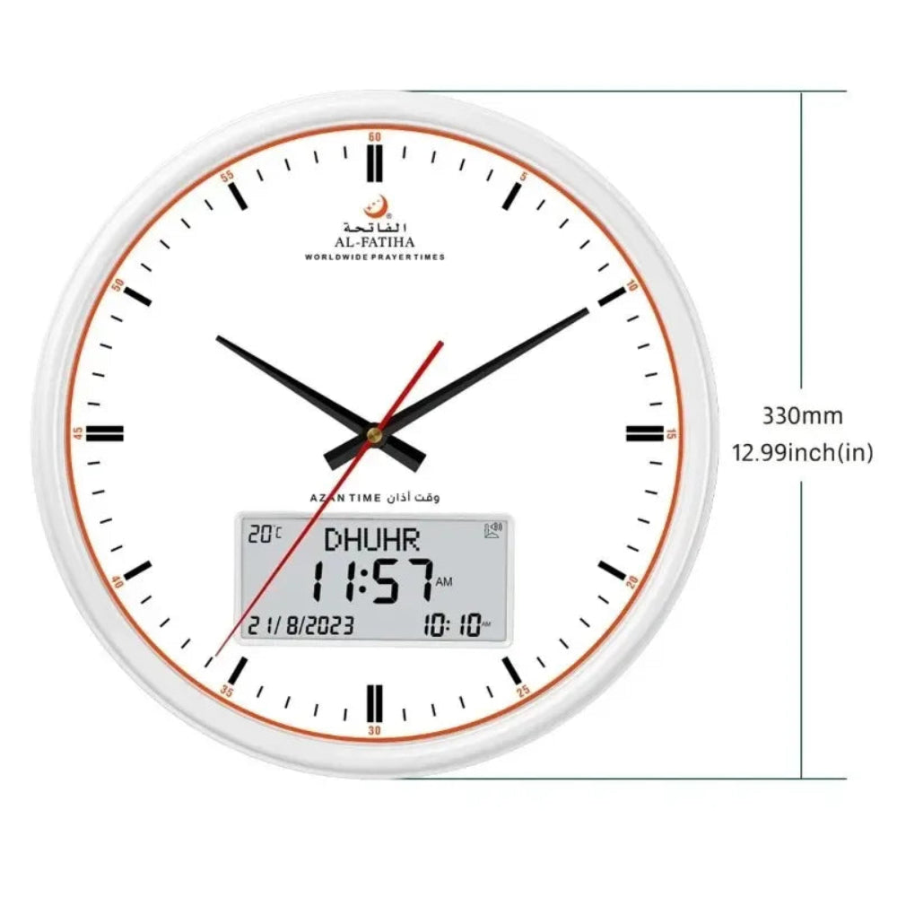 SalahView - Intelligente Azan Wanduhr mit Gebetswarnungen & Qibla