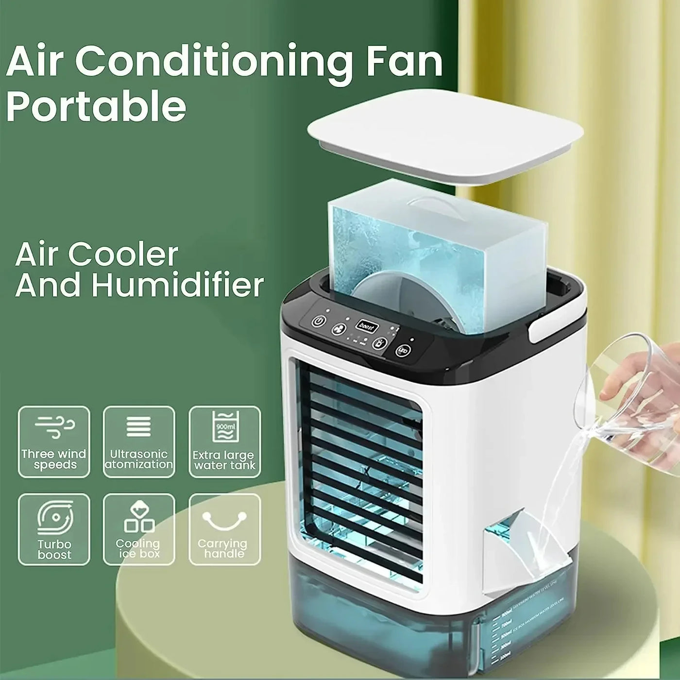 MistBreeze - 3-stufiger Mini-Ventilator
