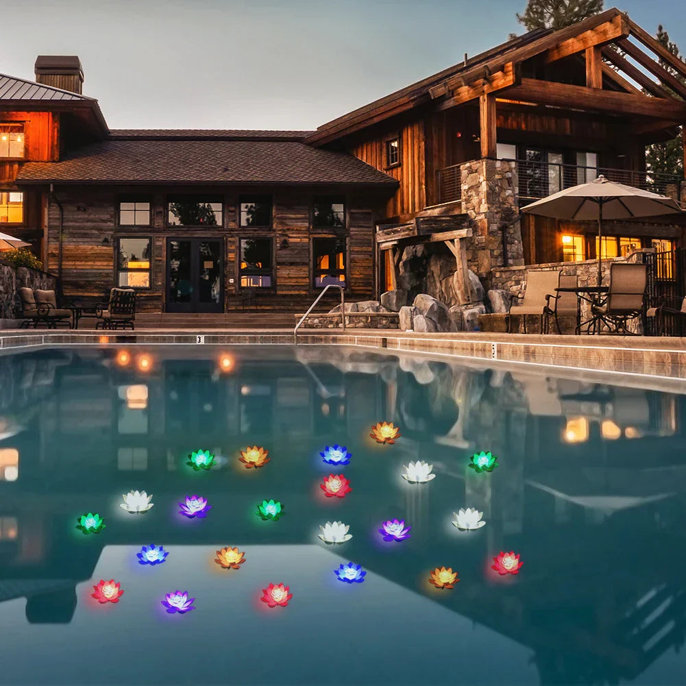 Floressa - LED-Schwimmendes Lotuslicht für Teich, Pool & Garten