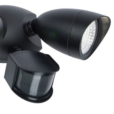 Sentra - Schwarzer Dual-LED-Außenstrahler mit Sensor