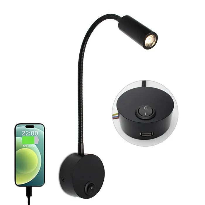 LumaBend - Flexible LED-Wandleuchte für Bett, Schreibtisch & Wandmontage