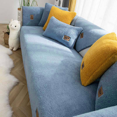 Sherplush - Wasserdichter & rutschfester Sherpa Fleece Sofabezug