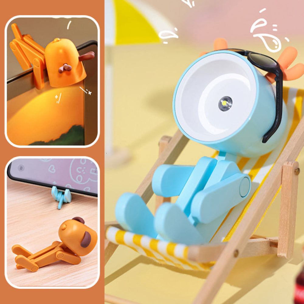 ShinePet - Verspielte Tier-LED-Schreibtischlampe mit Telefonständer