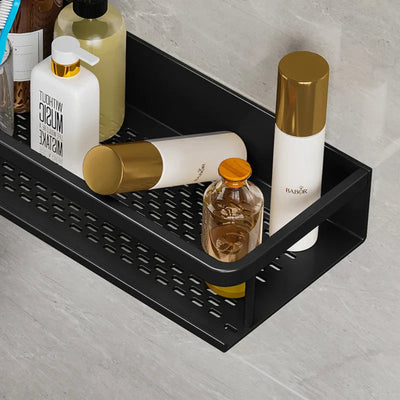 Showerlyn - Schwarzes Duschregal mit modernem, platzsparendem Design