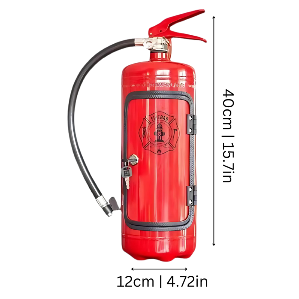 SipCharge - Handgemachte Mini-Bar aus echtem Feuerlöscher