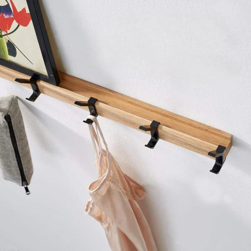 Nordic Design Wandgarderobe mit beweglichen Doppelhaken - Langlebige stilvolle Wandgarderobe