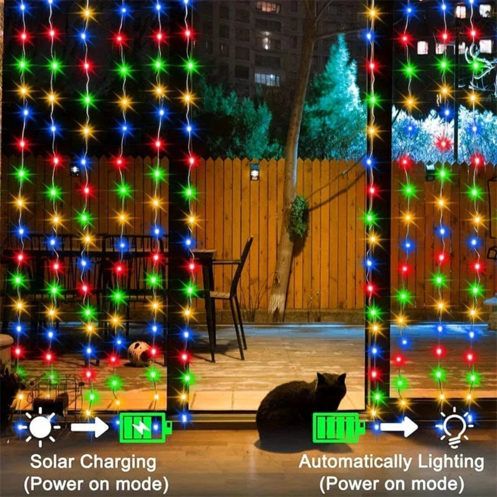 SolaLace - LED-Solar-Vorhangleuchte für den Außenbereich