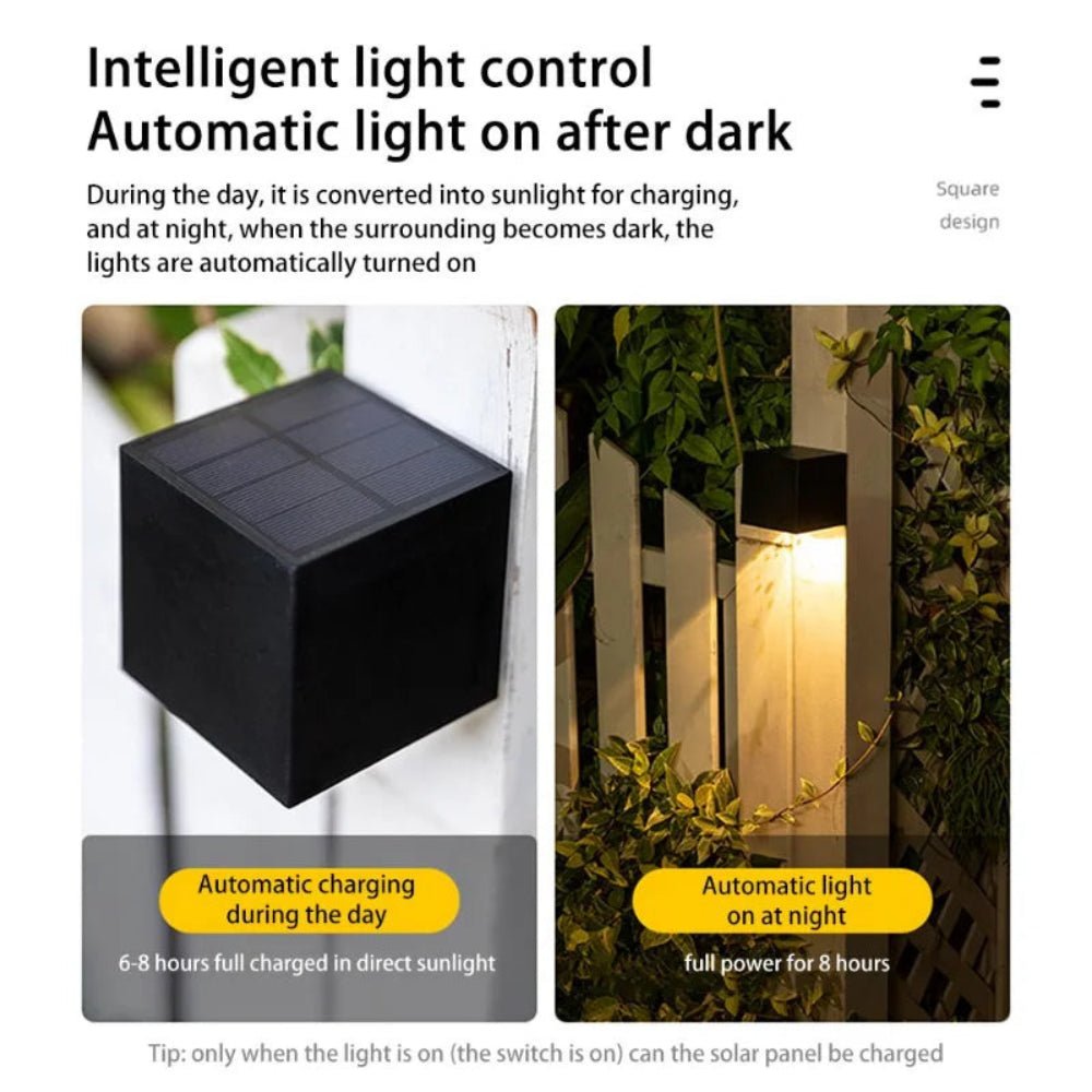 SolarGlow - Solarbetriebene LED-Außenwandleuchte