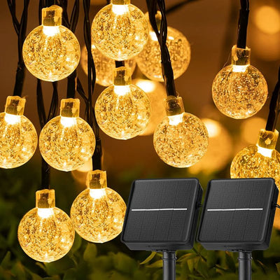 LunaraLux - 60 LED Solar-Kristallkugel Lichterkette