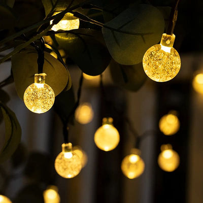 LunaraLux - 60 LED Solar-Kristallkugel Lichterkette