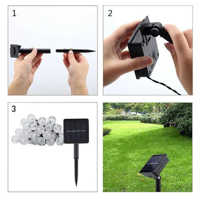 Solaria - Wasserdichte Solar-LED-Lichterkette für den Außenbereich