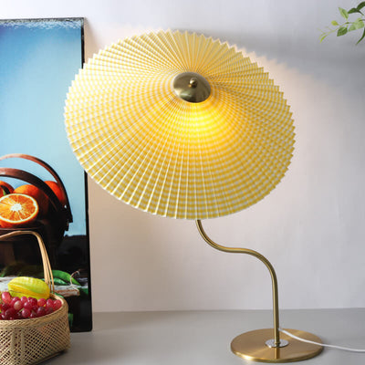 Solveta - Retro Faltenschirm Tischlampe