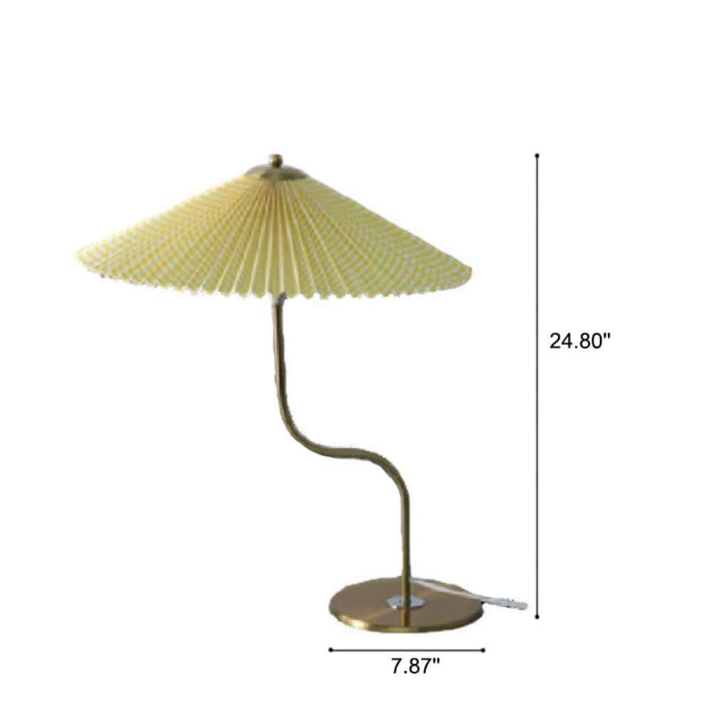 Solveta - Retro Faltenschirm Tischlampe