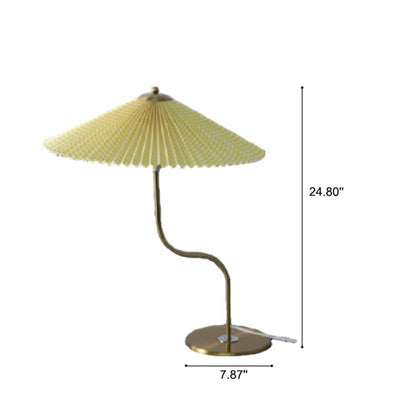 Solveta - Retro Faltenschirm Tischlampe