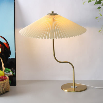 Solveta - Retro Faltenschirm Tischlampe