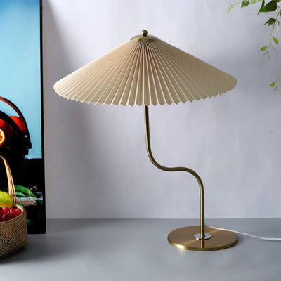 Solveta - Retro Faltenschirm Tischlampe