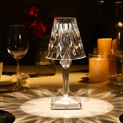 Crystallia - Wiederaufladbare LED-Tischlampe mit Kristalleffekt