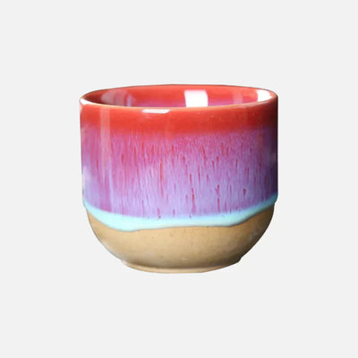 Teetasse mit Farbtropfen-Muster - Elegantes Keramik-Design