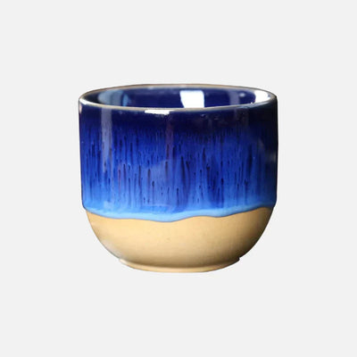 Teetasse mit Farbtropfen-Muster - Elegantes Keramik-Design