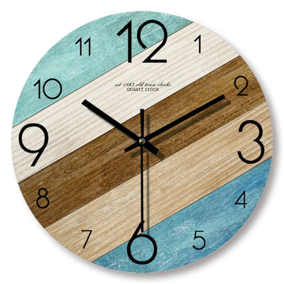 Timberra - Stille Wanduhr aus Holz mit natürlicher Maserung