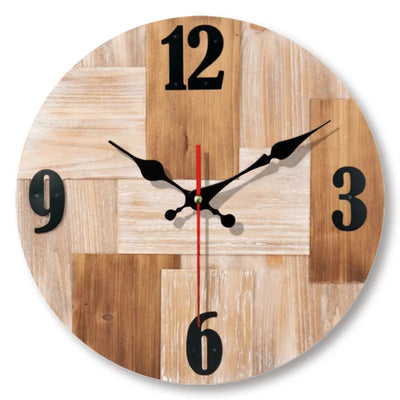 Timberra - Stille Wanduhr aus Holz mit natürlicher Maserung