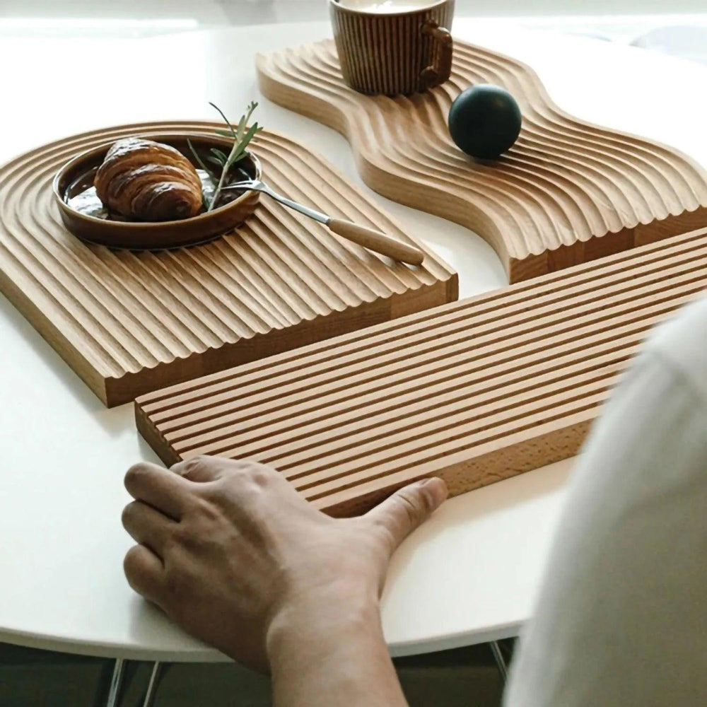 Trayvo - Natürliches Holztablett für Kaffee, Snacks und zum Servieren