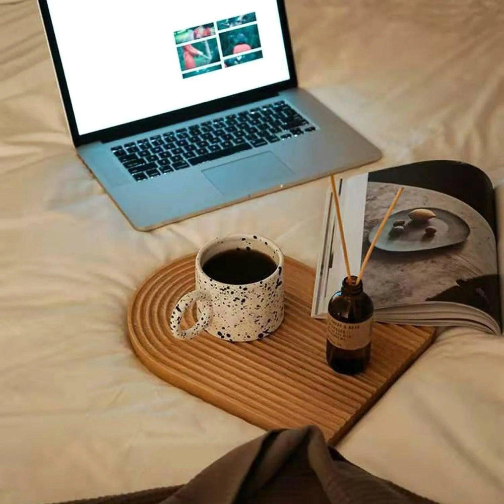 Trayvo - Natürliches Holztablett für Kaffee, Snacks und zum Servieren