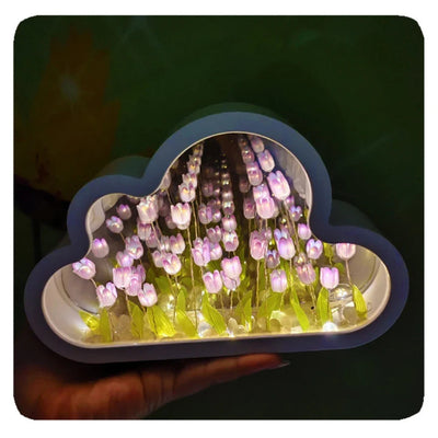 Unendliche Tulpen Lampe – Magisches Licht mit Tiefeneffekt