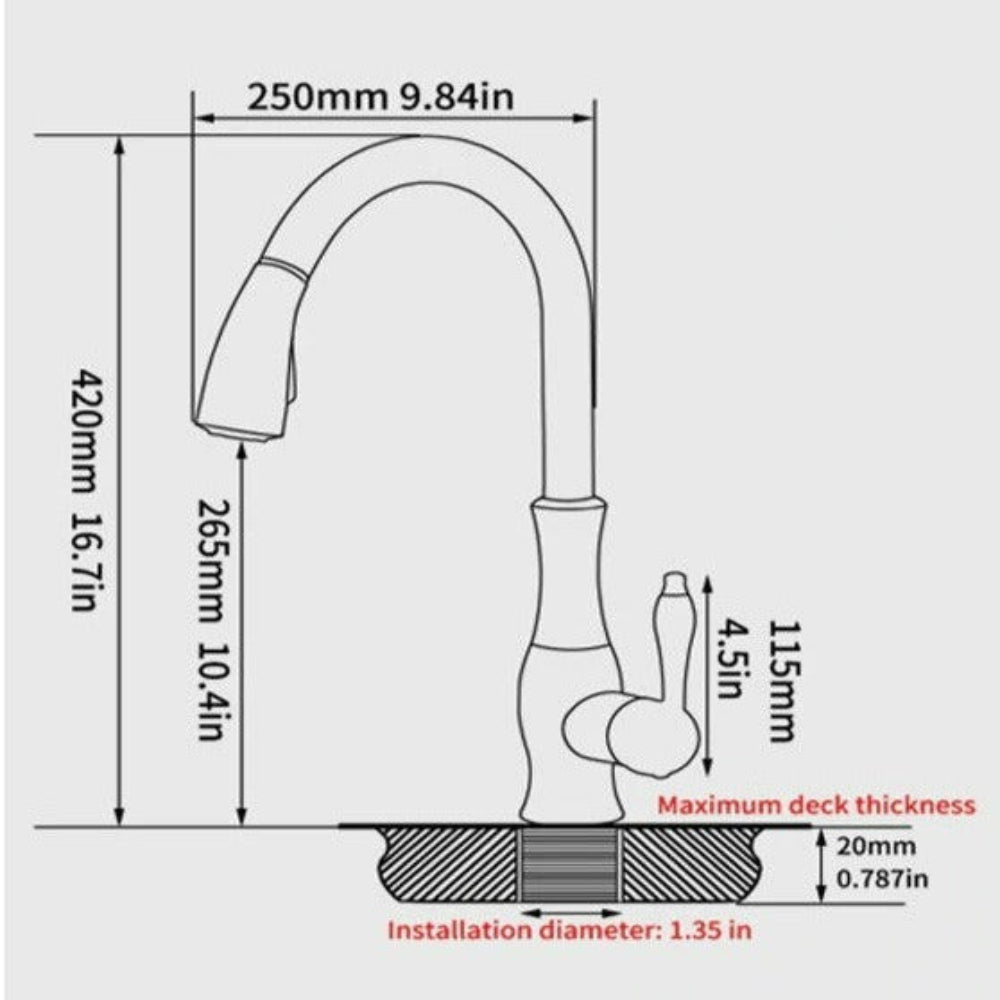 VersaTap - Küchenarmatur mit Pull-Down-Brause