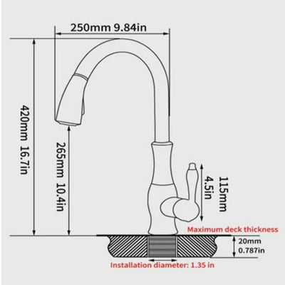 VersaTap - Küchenarmatur mit Pull-Down-Brause