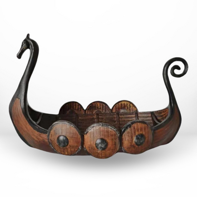 Viking Ship Organizer - Dekorativer Tafelaufsatz mit Aufbewahrung