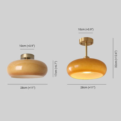 VintageGlow – Runde Glas-Deckenleuchte
