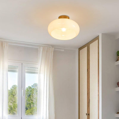 VintageGlow – Runde Glas-Deckenleuchte