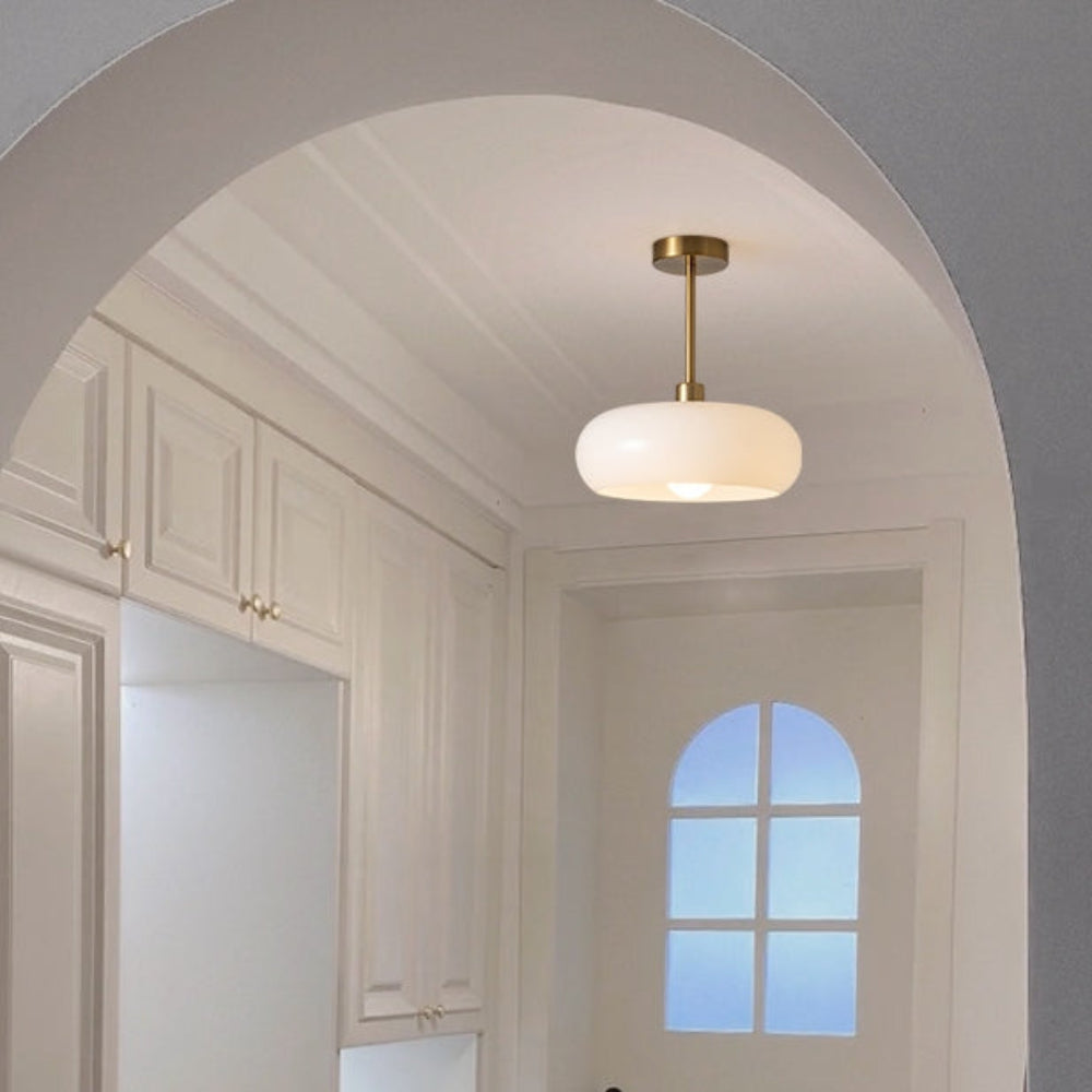 VintageGlow – Runde Glas-Deckenleuchte