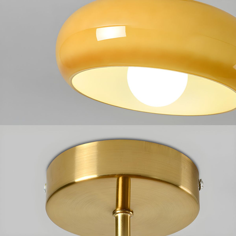 VintageGlow – Runde Glas-Deckenleuchte