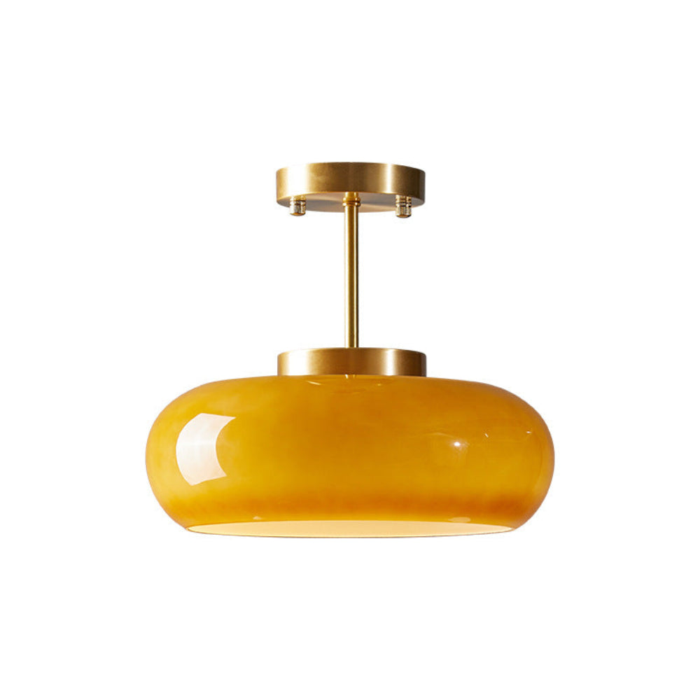 VintageGlow – Runde Glas-Deckenleuchte