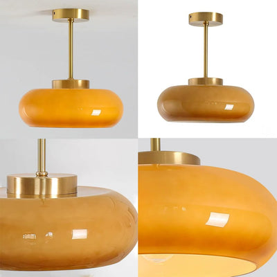 VintageGlow – Runde Glas-Deckenleuchte
