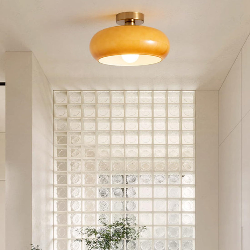 VintageGlow – Runde Glas-Deckenleuchte