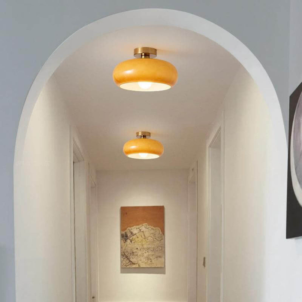 VintageGlow – Runde Glas-Deckenleuchte