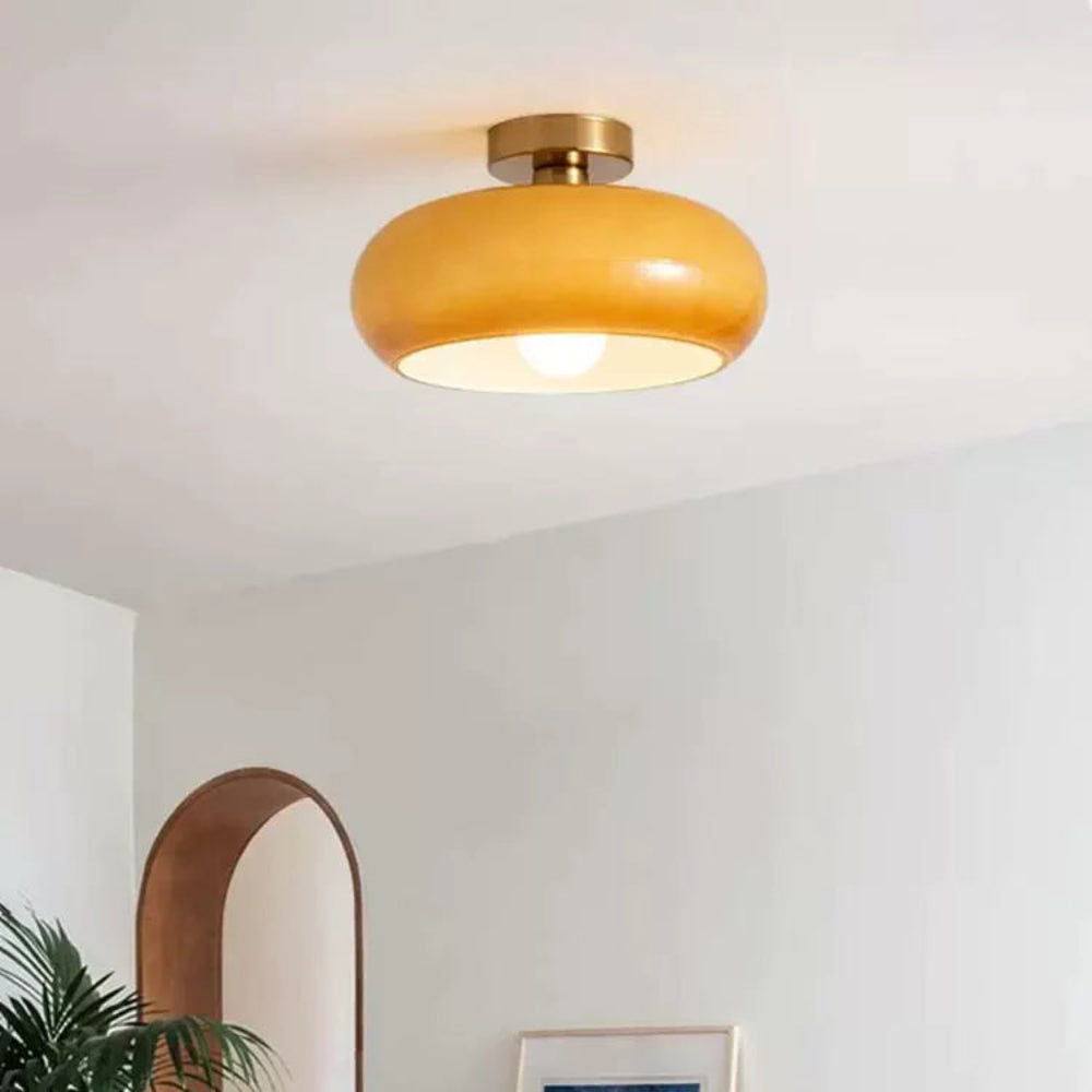 VintageGlow – Runde Glas-Deckenleuchte