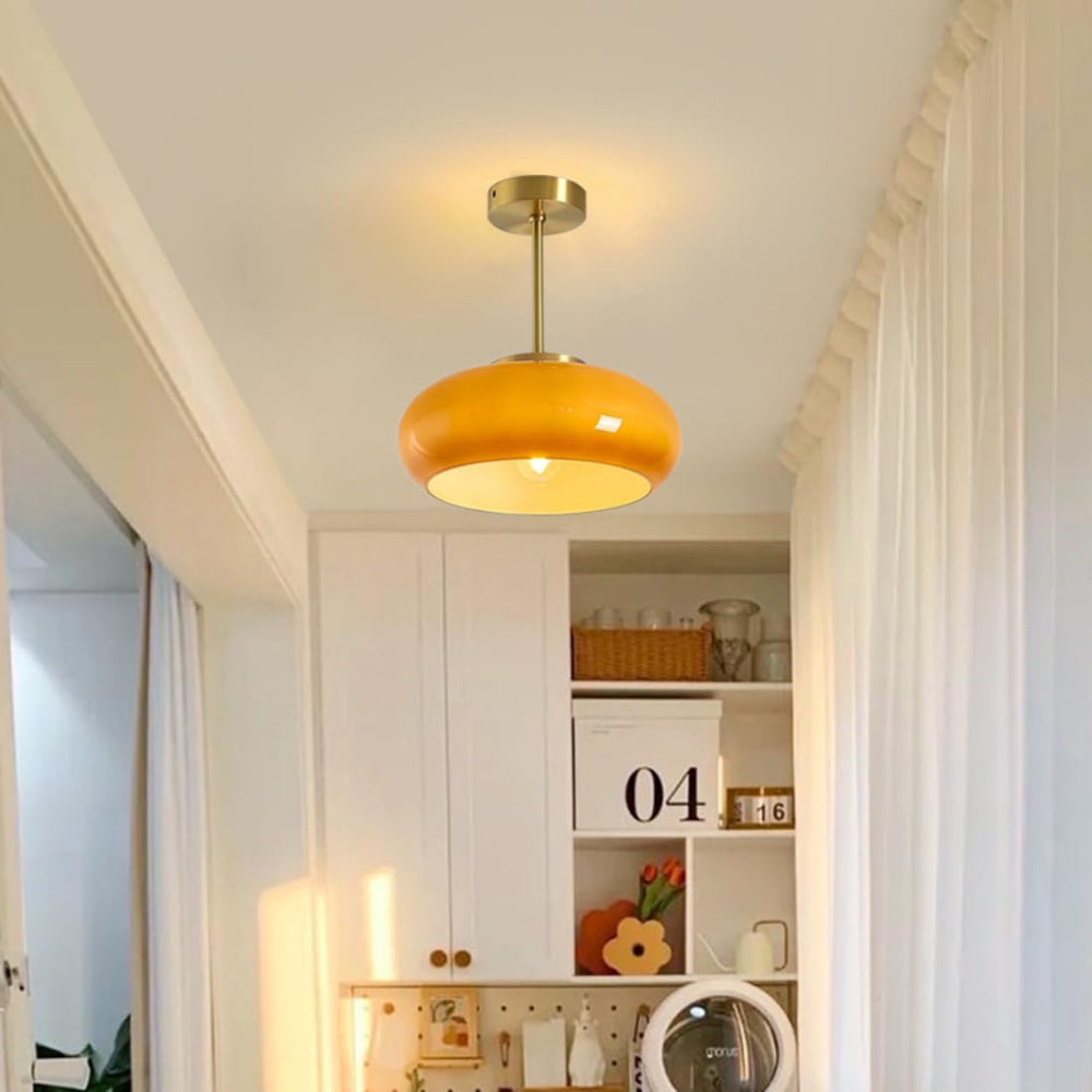 VintageGlow – Runde Glas-Deckenleuchte