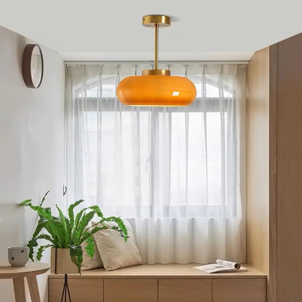 VintageGlow – Runde Glas-Deckenleuchte