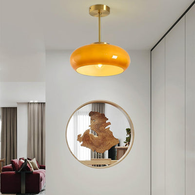 VintageGlow – Runde Glas-Deckenleuchte