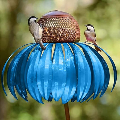 Kegel-Vogelfutterspender - Stilvolles Eisendesign für Gärten