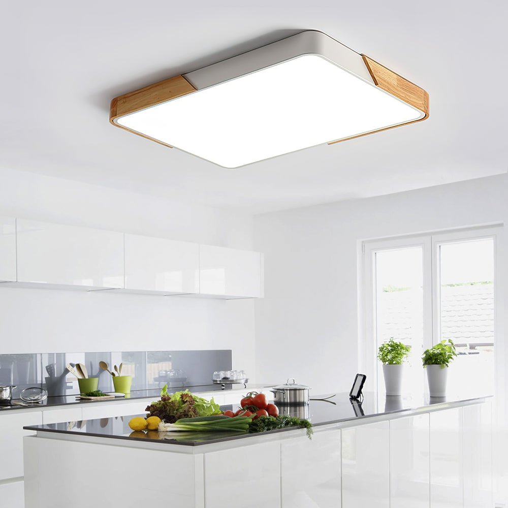 WoodenFrame – Moderne dimmbare LED-Deckenleuchte