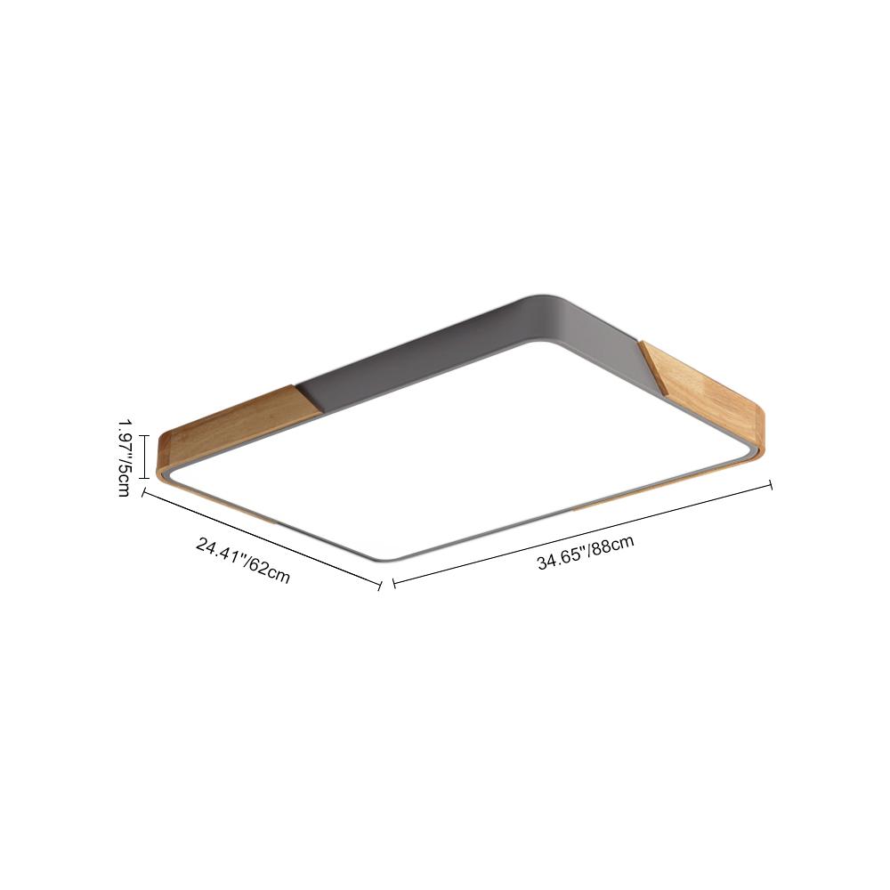 WoodenFrame – Moderne dimmbare LED-Deckenleuchte