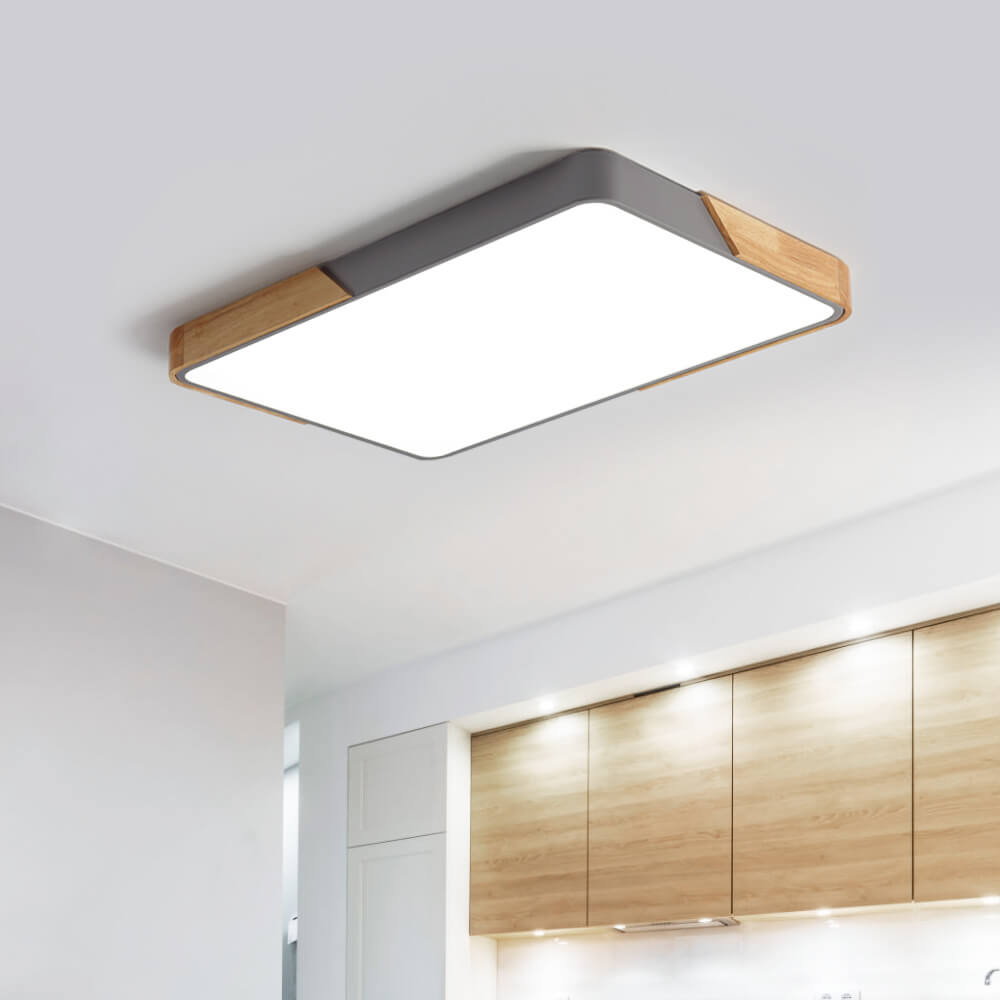 WoodenFrame – Moderne dimmbare LED-Deckenleuchte