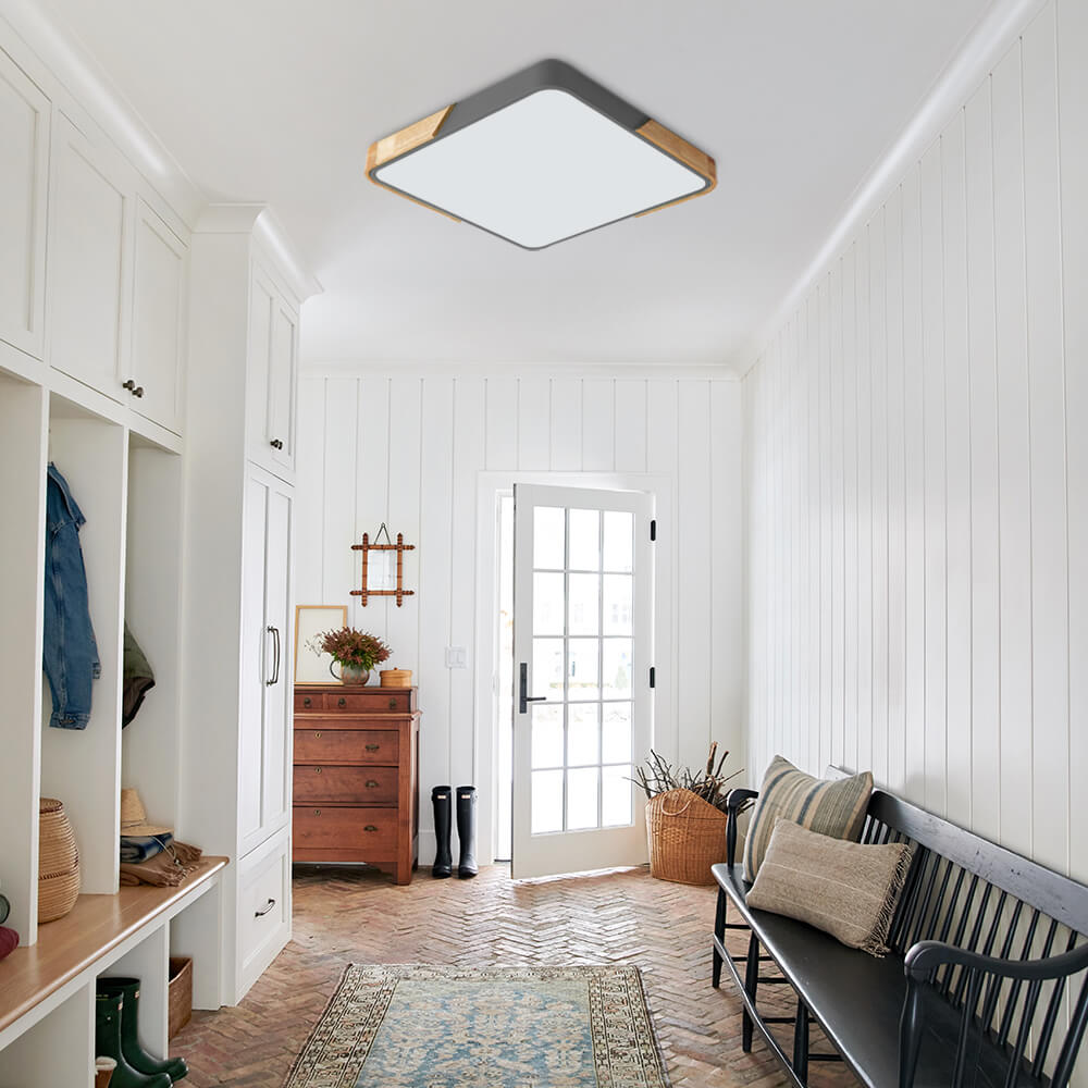 WoodenFrame – Moderne dimmbare LED-Deckenleuchte