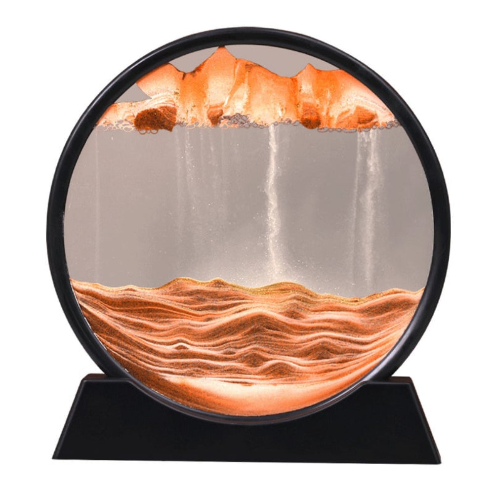 3D Bewegte Sandkunst - Beruhigende Glasdekoration für jeden Raum