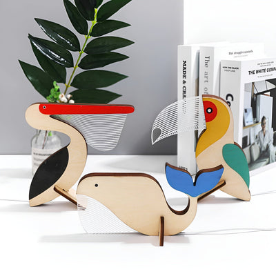 Dekorative Tier-Tischlampe aus Holz - Niedliche Designs für Kinderzimmer